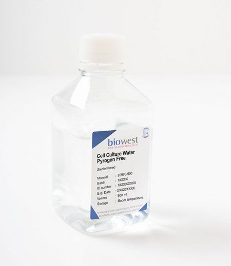 Cell Culture water Pyrogen free L0970 Biowest Your best choice for animal serum Cell Culture water Pyrogen free L0970 Biowest Your best choice for animal serum