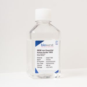 Photo of MEM Non Essential Amino Acids 100X w/o L-Glutamine – X0557 - Biowest