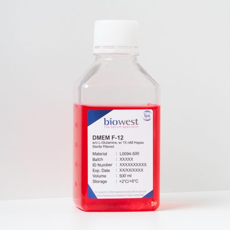 Photo of DMEM - F12 w/o L-Glutamine w/ 15 mM Hepes - L0094 - Biowest