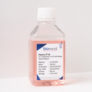 Photo of Ham's F10 w/ L-Glutamine w/ 25 mM Hepes - L0130 - Biowest