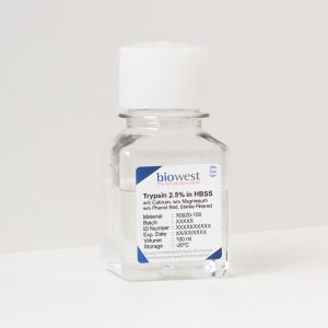 Photo of Trypsin 2.5 % in HBSS w/o Calcium w/o Magnesium w/o Phenol Red - X0920 - Biowest