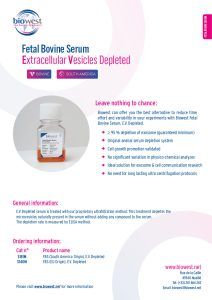 Flyer Extracellular Vesicles Depleted - Biowest