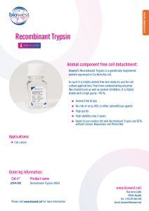 Flyer Recombinant Trypsin - Biowest