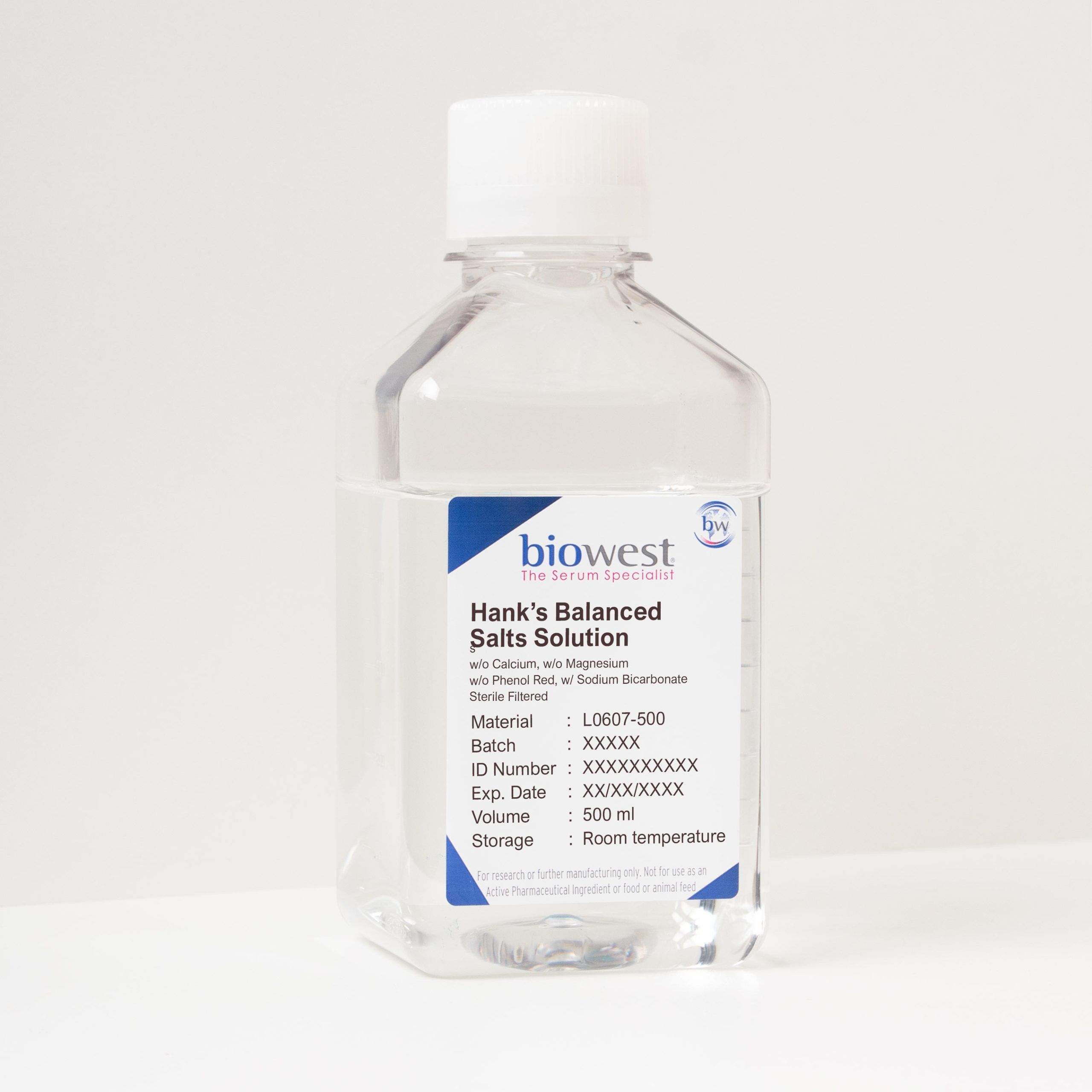 HBSS w/o Calcium w/o Magnesium w/ Sodium Bicarbonate w/o Phenol Red