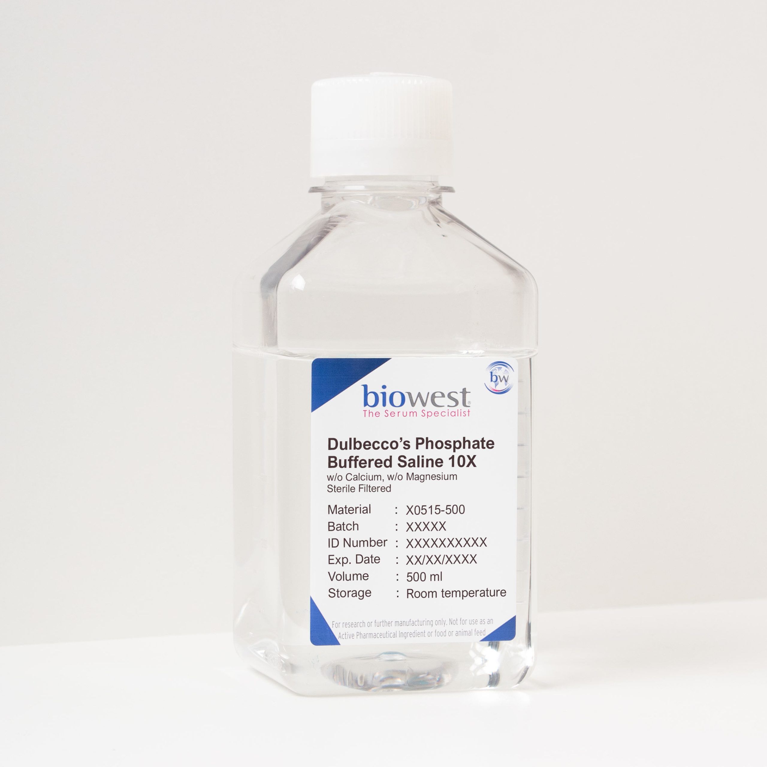 Dulbecco's Phosphate Buffered Saline (DPBS) 10X w/o Calcium w/o Magnesium